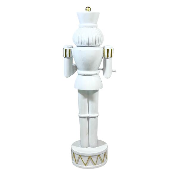 Gold & White Nutcracker Soldiers Set 14" and 12" Christmas Home Decorations - Picture 7 of 11